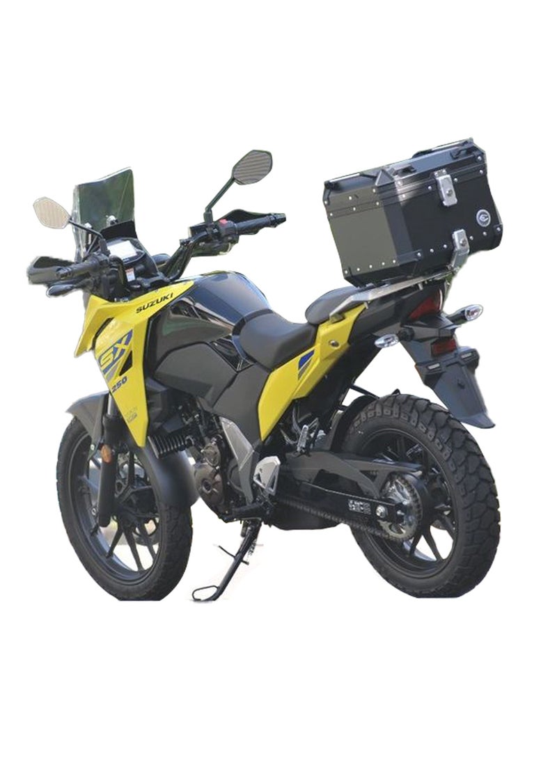 Generic Motorcycle Q5-J2 Coo Case Top Rack Accessories and Utility Storage Box, Black, 55L  - Image 5