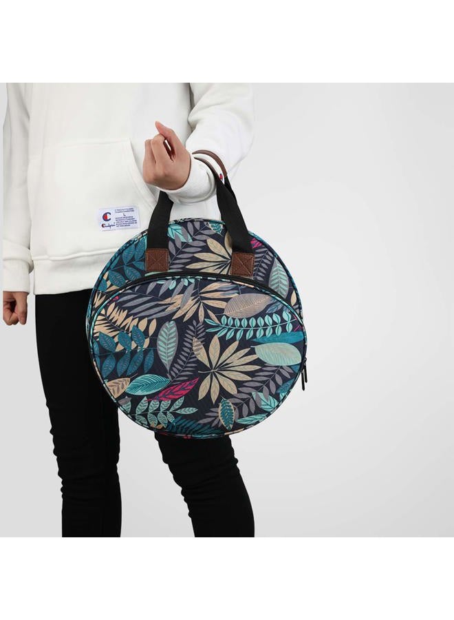 MIOKY Embroidery Bag for Cross Stitch Project, Embroidery Supplies Organizer Storage Portable Carrying Case Travel Tote for Embroidery Hoops,Floss,Cross Stitch Tools,Leaves [Bag Only] - Image 5