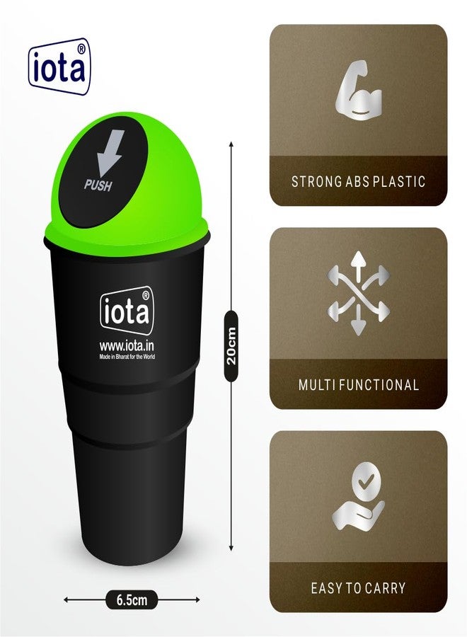 iota Car Mini Dustbin With Lid Perfect For Car Trash Bin And Dustbin Holder For Car Multicolour Pack of 2 - Image 2