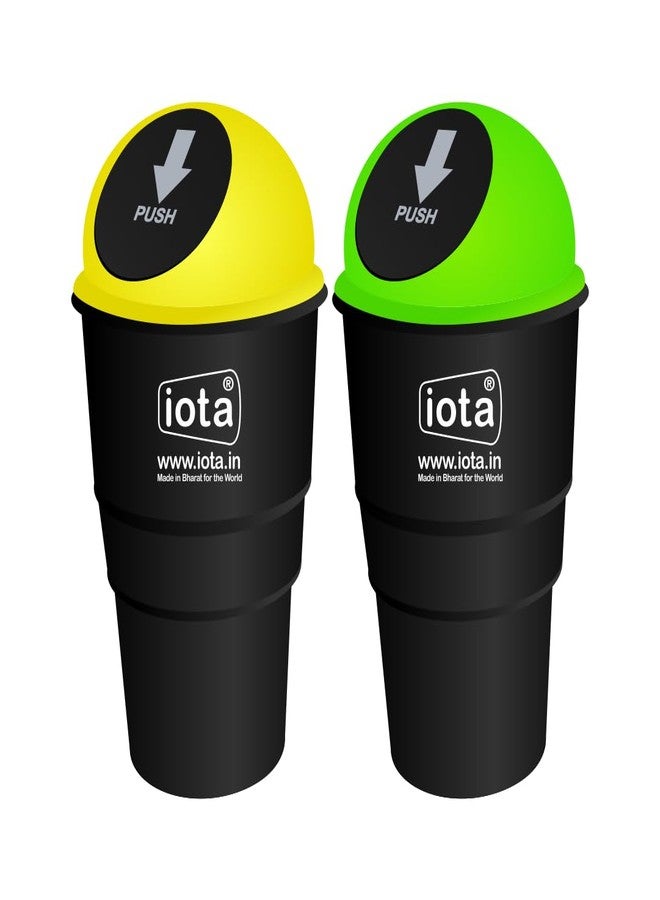 iota Car Mini Dustbin With Lid Perfect For Car Trash Bin And Dustbin Holder For Car Multicolour Pack of 2 - Image 1