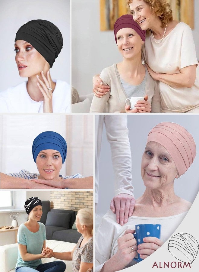 النورم قبعات سوداء لأغطية الرأس لمرضى العلاج الكيميائي - Image 5