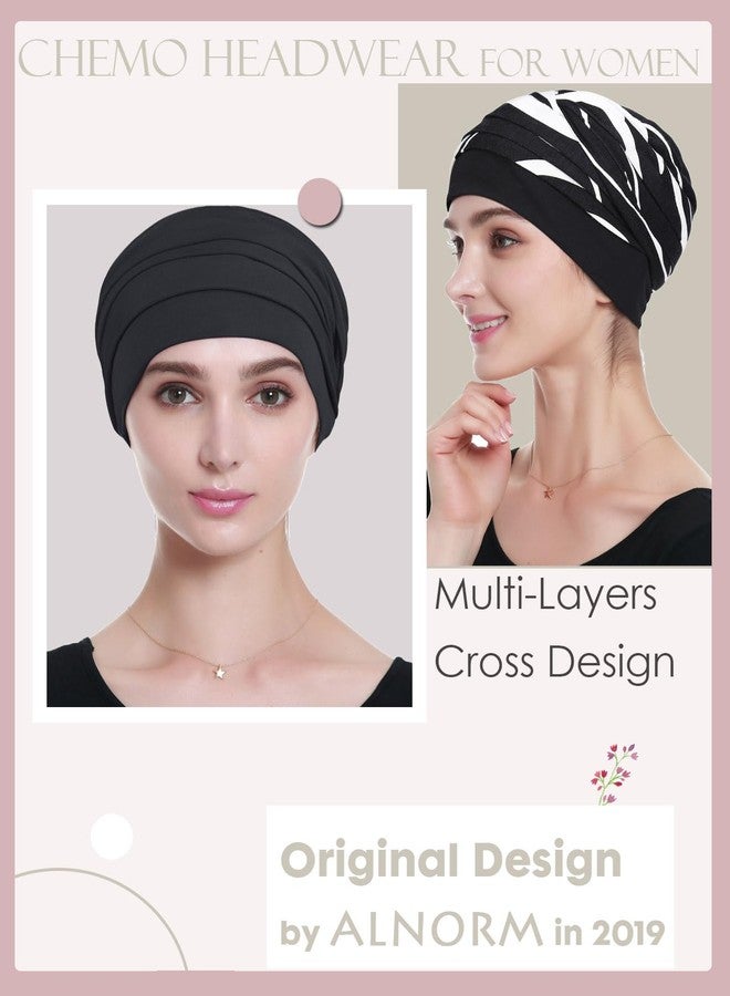 النورم قبعات سوداء لأغطية الرأس لمرضى العلاج الكيميائي - Image 4