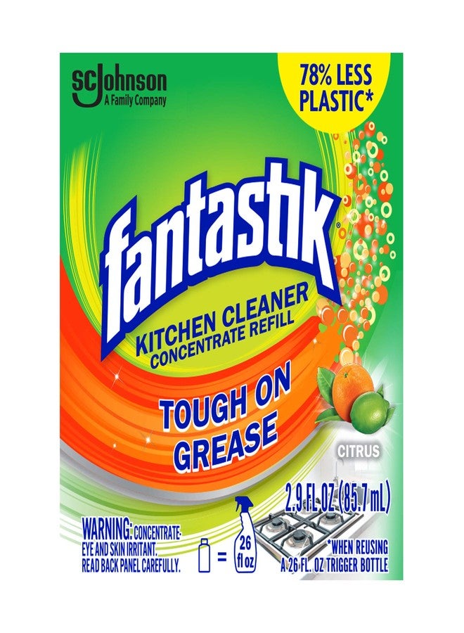 Fantastik Kitchen Cleaner Concentrate Starter Pack, Two 2.9 oz Concentrated Bottles and One Re-usable Trigger Bottle - Image 3