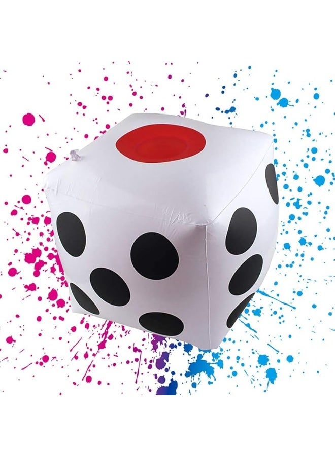 Delphinus 13 Jumbo Inflatable Dice 2pack Outdoor Fun Giant Inflatable Dice Set and 12mm 10pcs Dice for Indoor and Outdoor Broad Game Ludo and Pool Party - Image 1
