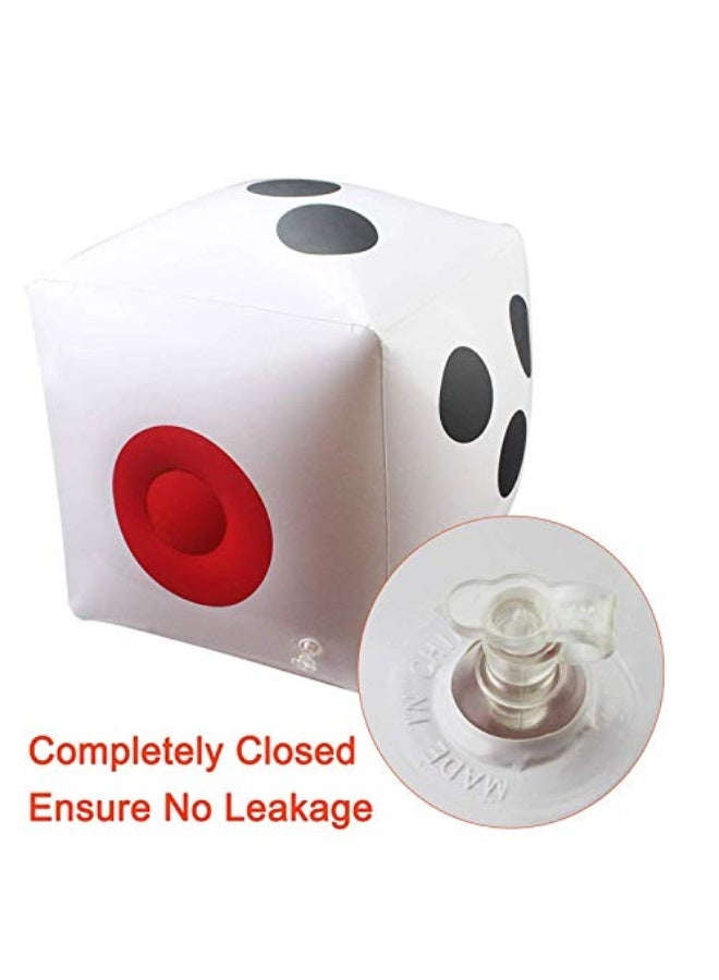 Delphinus 13 Jumbo Inflatable Dice 2pack Outdoor Fun Giant Inflatable Dice Set and 12mm 10pcs Dice for Indoor and Outdoor Broad Game Ludo and Pool Party - Image 3