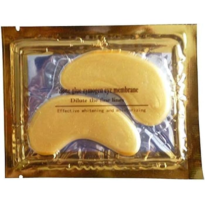 3 Beads Gold Crystal Collagen Eye Mask Set - Image 2