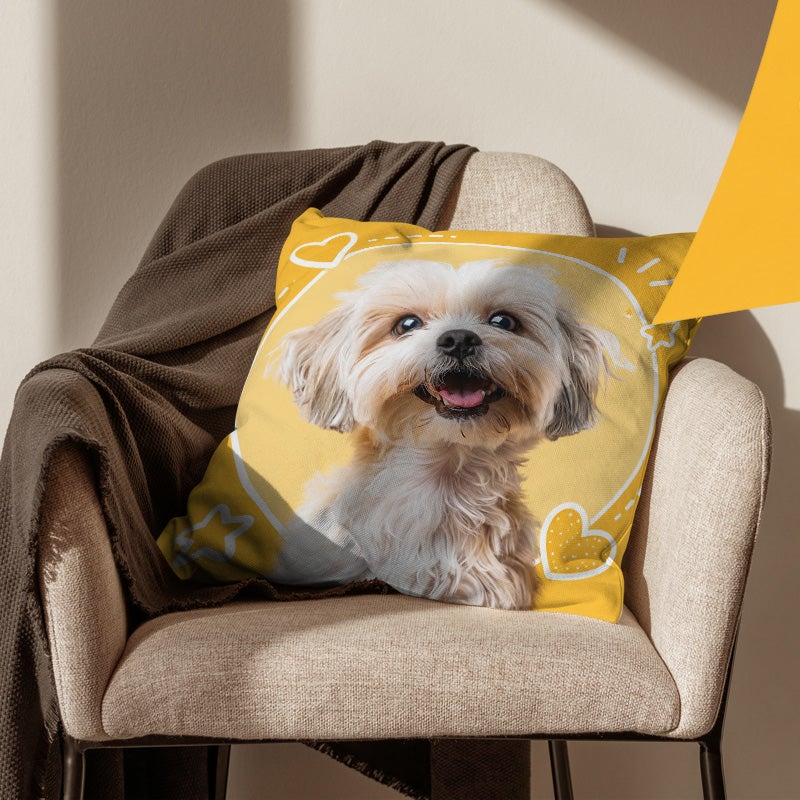 Cute Dog Print Decorative Throw Pillow Cover Soft Square Cushion Case for Sofa Bed Living Room - Image 4