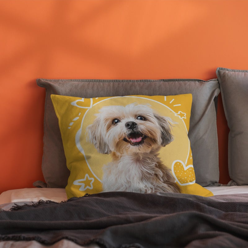 Cute Dog Print Decorative Throw Pillow Cover Soft Square Cushion Case for Sofa Bed Living Room - Image 5