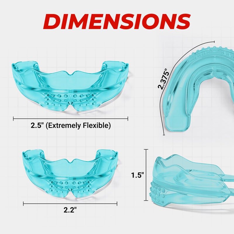 SAFE GRIN Mouth Guard for Sports - Premium Silicone Upper & Lower Teeth Protection - Football, Lacrosse, Hockey, Baseball - Fit for Youth and Teens (Blue, MouthGuard for Braces) - Image 4