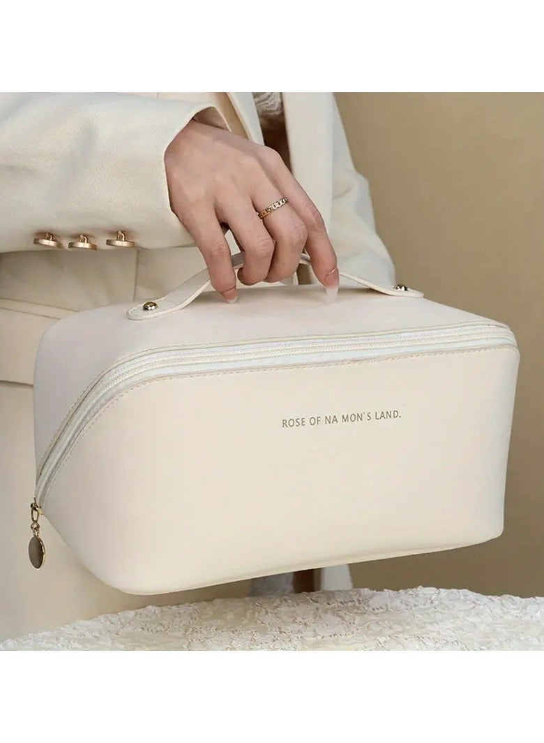 أوريتي حقيبة مستحضرات التجميل للسفر ذات سعة كبيرة، متعددة الوظائف، مقاومة للماء، حقيبة تنظيم المكياج المحمولة مع مقبض مثالية للسفر - Image 1