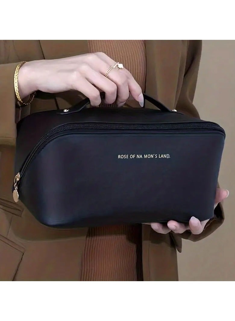 أوريتي حقيبة مستحضرات التجميل للسفر ذات سعة كبيرة، متعددة الوظائف، مقاومة للماء، حقيبة تنظيم المكياج المحمولة مع مقبض مثالية للسفر - Image 2