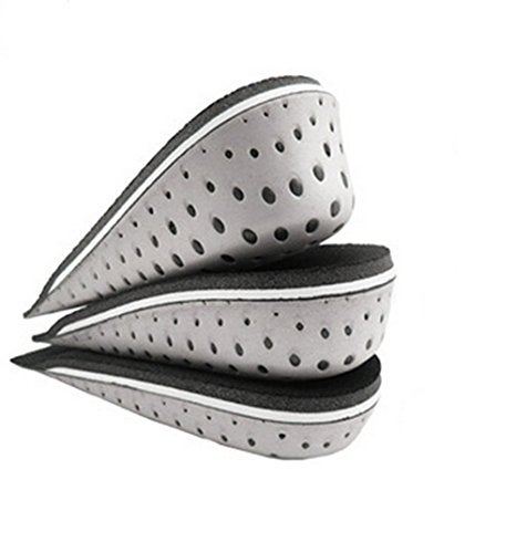 HugeStore Guithia Memory Foam Invisible Height Increasing Insoles Height Elevator Insoles Heel Lift Shoe Pad 3.3CM - Image 2