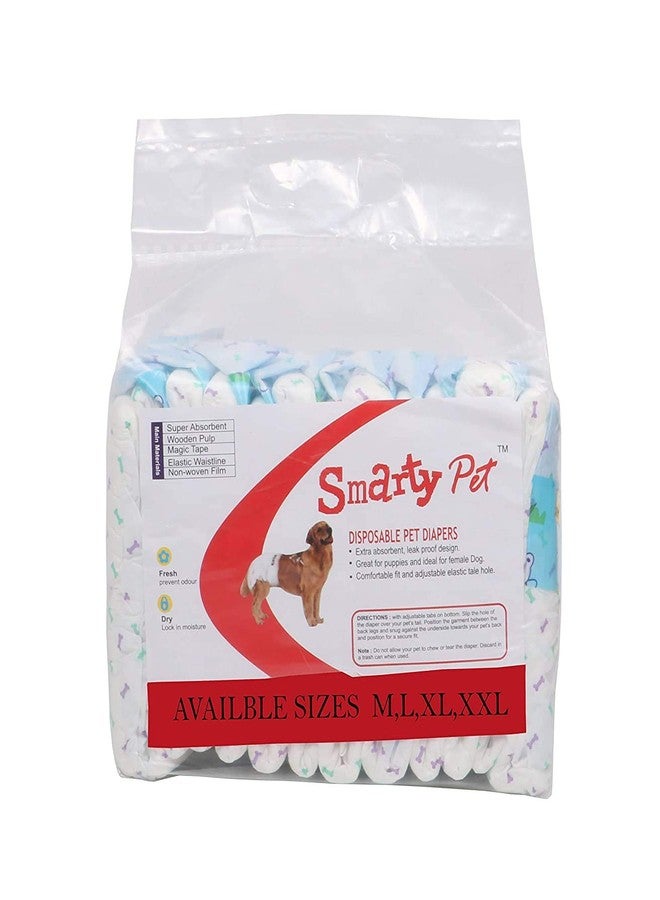 Petlicious & More SmartyPet Disposable Pet Diapers Dog Diapers for Dogs (Extra Large, 600mm X 370mm, 12 pcs) - Image 1