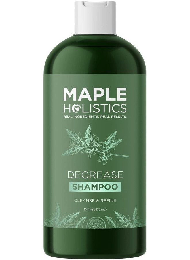 Maple Holistics - Degrease Shampoo for Oily Hair Care - Clarifying Shampoo for Oily Hair and Oily Scalp Care - Deep Cleansing Shampoo for Greasy Hair and Scalp Cleanser for Build Up with Essential Oils for Hair - Image 1