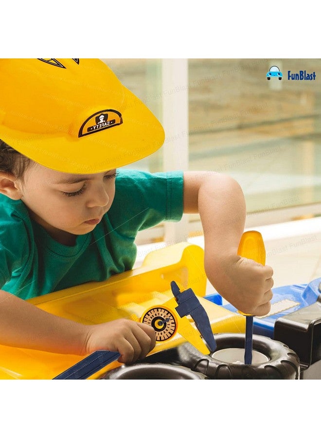 FunBlast Tool Kit Toy for Kids - 11 Pcs Pretend Role Play Toys for Boys, Workshop Tool Kit Construction Toys for Kids, Engineer Workshop Tool Kit for Kids, DIY Tool Set Play Toys for Kids - Image 3