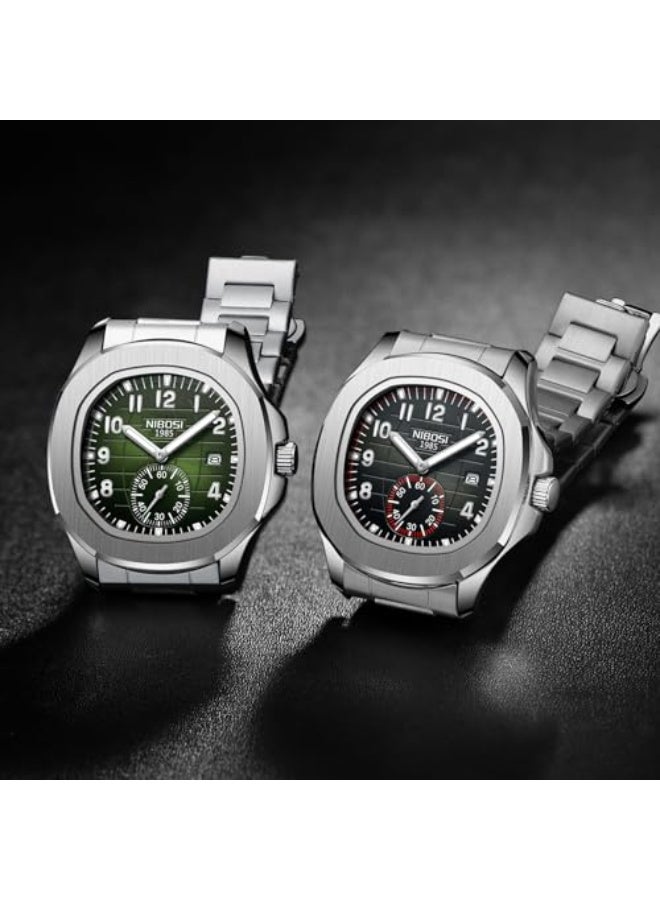 NIBOSI Men's Watches Analog Quartz Wrist Watch Men Stainless Steel Waterproof Date Business Casual Fashion Design Watches for Men - Image 2