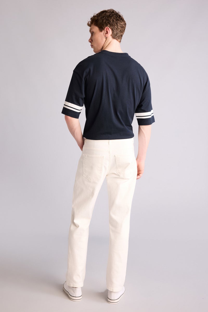 DeFacto White Man Carrot Fit Trousers Casual - Image 5