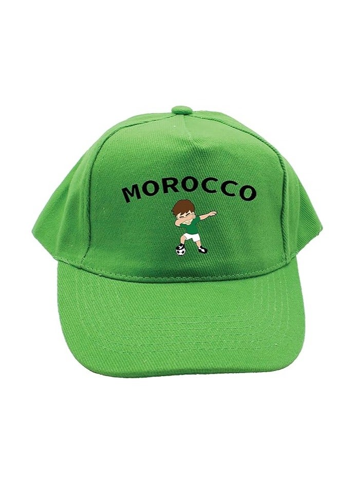 برينت شوب فور مي قبعة رياضية مغربية بشريط فيلكرو قابل للتعديل للأطفال للجنسين - Image 1