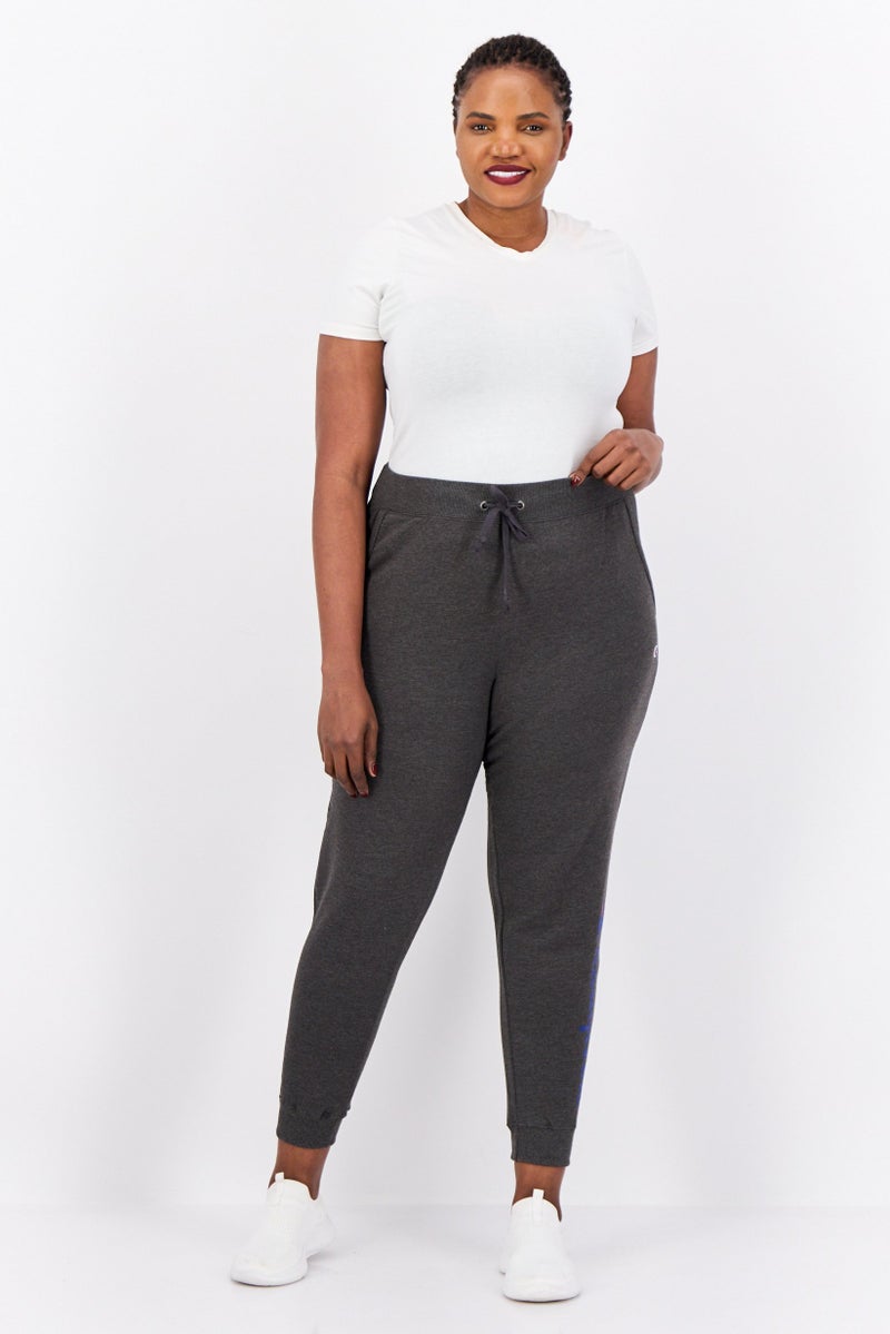 Champion Women Plus Size Brand Logo Outdoor Sweatpants Grey - Image 2