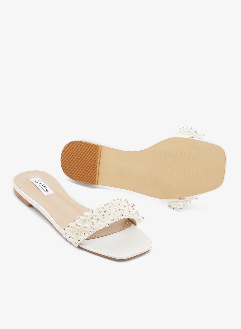 BE MINE One Strap Flat Sandals - Image 4