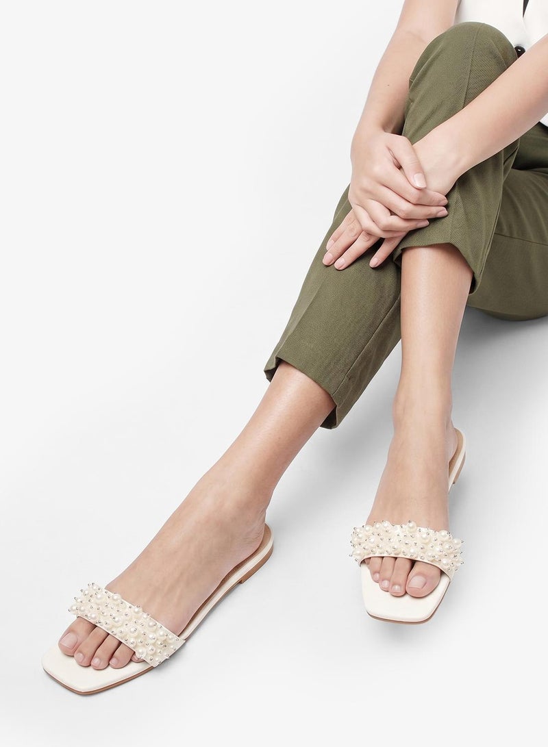 BE MINE One Strap Flat Sandals - Image 1