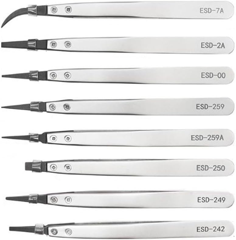 ESD 2A Anti Static Tweezers for Electronics Repair Circuit Board Mobile Phone Maintenance - Image 3