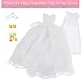 BLIJOLA White Gorgeous Doll Wedding Dress with Veil Pink Princess Long Evening Party Clothes Gowns Sets with Crowns Shoes for 115 inch Girl Doll - Image 4