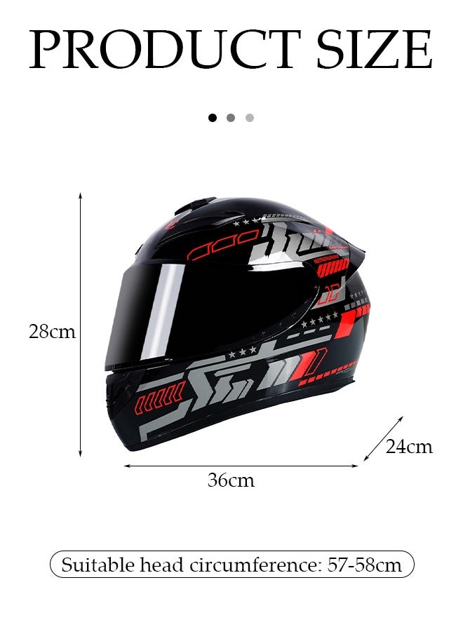 DUNISO Full face motorcycle helmet, lightweight, collision resistant, breathable lining motorcycle helmet, cool riding equipment Four season racing helmet, suitable for both men and women  - Image 2