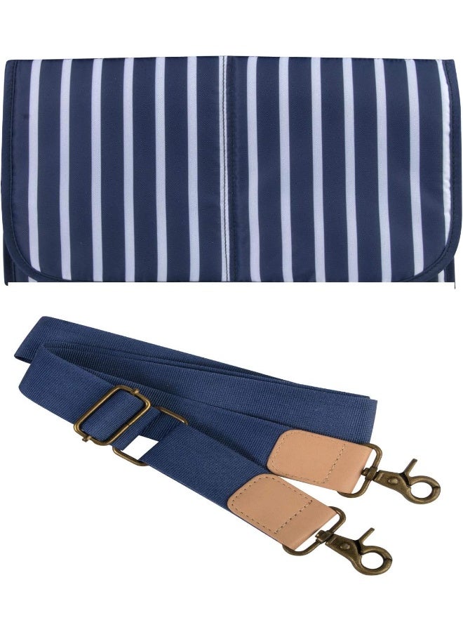 Baby Essentials Blue Floral Diaper Bag Tote for Girl, Boy - Quilted Diaper Bag Tote Purse for Women 3 Pc Set - Image 5