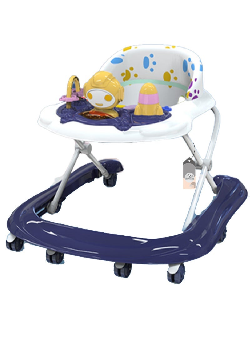 ما بيبي مقاومة للصدمات ارتفاع قابل للتعديل المحمولة ووكر الطفل مع وسادة المقعد - Image 1