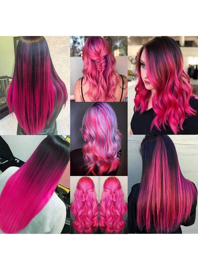 RINBOOOL Inboool Pink Hair Extensions Clip In 22 Inch 10 Pcs Long Straight Colored For Kids Girls Women Highlight Party Synthetic - Image 5