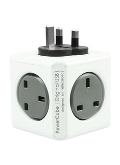 Allocacoc PowerCube Original 5 Sockets Grey  - Image 1