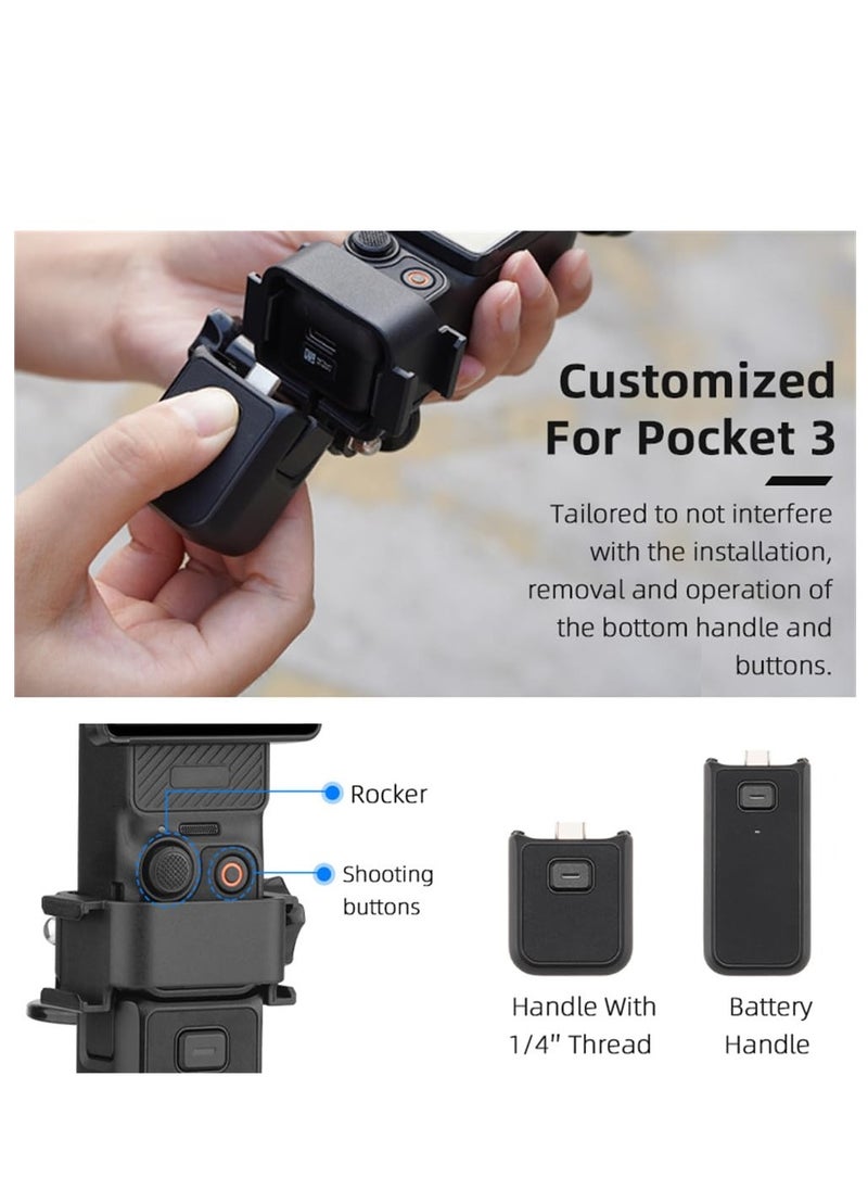 Generic Camera Adapter Frame for OSMO Pocket 3 Protective Bezel Dual Cold Shoe Adapter Clip Expansion Base Backpack Clip Tripods Car Mounts Bike Carrier Accessories (Adapter Frame)  - Image 3