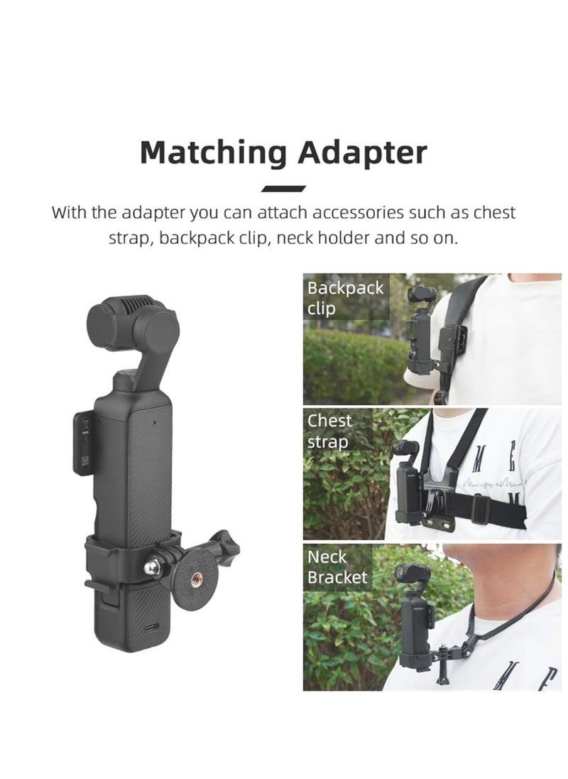Generic Camera Adapter Frame for OSMO Pocket 3 Protective Bezel Dual Cold Shoe Adapter Clip Expansion Base Backpack Clip Tripods Car Mounts Bike Carrier Accessories (Adapter Frame)  - Image 5