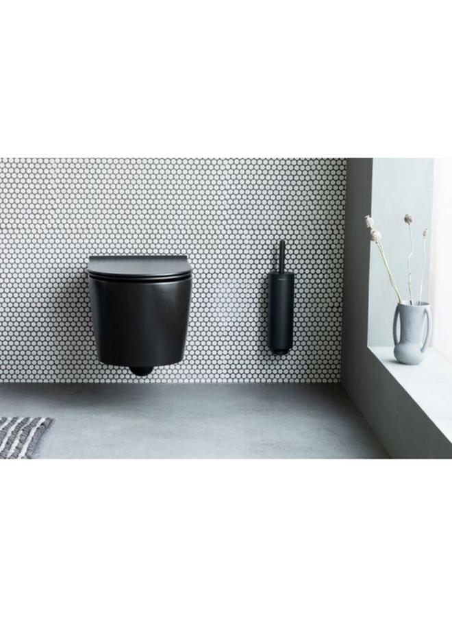 برابانتيا فرشاة حمام Mindset مقاومة للتآكل ذات ملمس ناعم مع حامل، لون رمادي غامق 303005 - Image 1