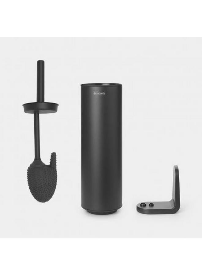 برابانتيا فرشاة حمام Mindset مقاومة للتآكل ذات ملمس ناعم مع حامل، لون رمادي غامق 303005 - Image 4