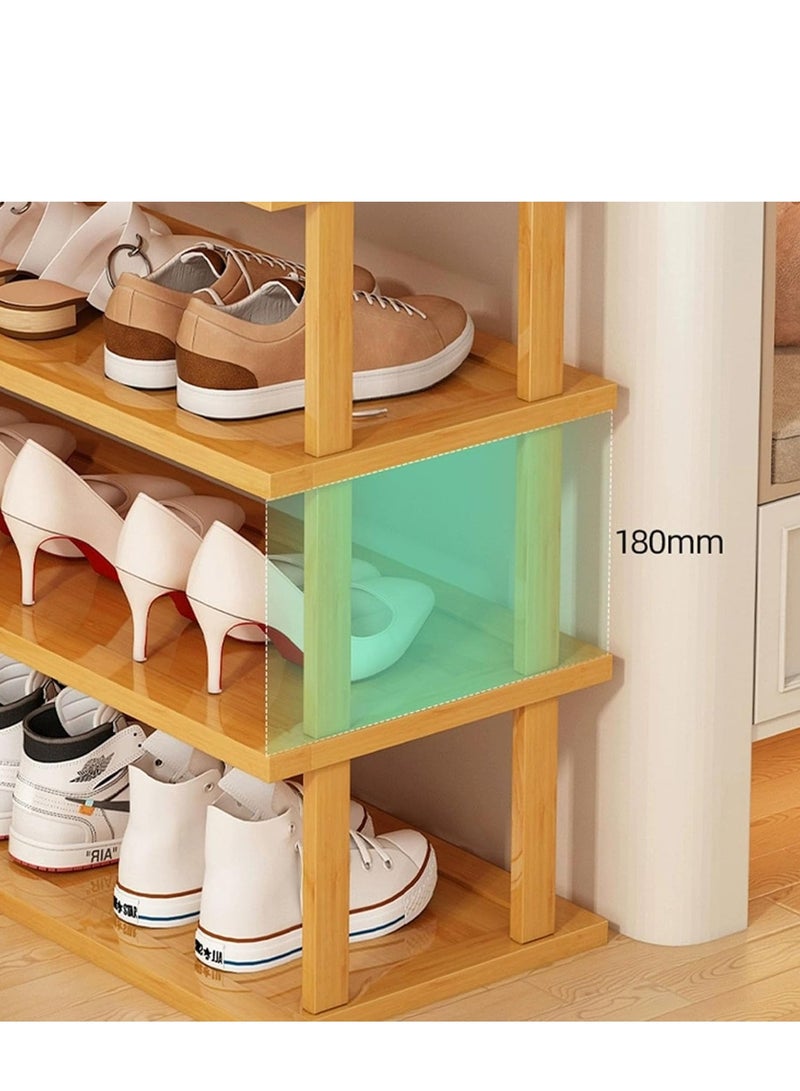 Generic 𝐅𝐅𝐃 Bamboo Shoe Rack – Storage Organizer, Multi-Functional Shelf for Shoes, Books, Plants & More – Lightweight, Easy to Assemble, Eco-Friendly Design, Beige  - Image 4