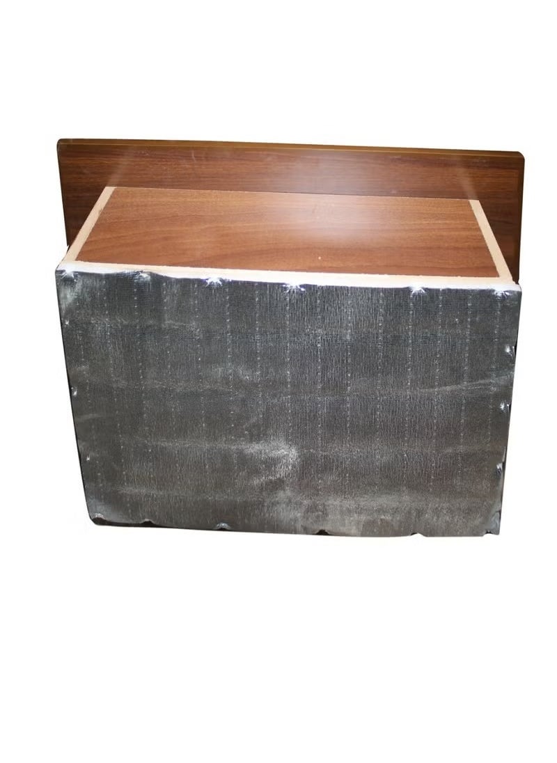 Brides Window air conditioner cover shelf for wall covering made of wood, brown color  - Image 4