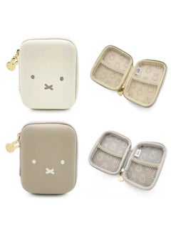 Japanese Miffy Miffy Storage Bag Cartoon Cute Lipstick Cosmetic Bag Hard Box Protection Portable Jewelry Headset Bag-Color:Miffy Storage Bag (apricot Color) In Stock