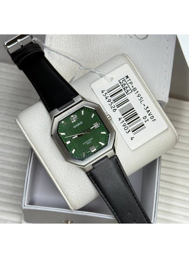 Casio Standard "Octagonal Sport" MTP-B195L-3AVDF Green Dial - Image 2