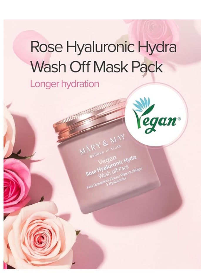 MARY & MAY Mary&May Mary & May Rose Hyaluronic Hydra Wash Off Pack Hydrators - 125g  - Image 2