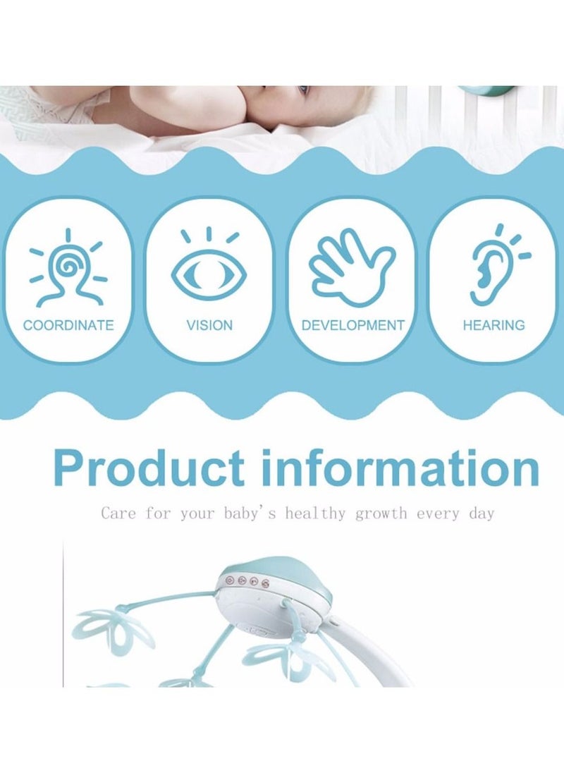 Generic - Hanging Rotating Mobile Baby Bed Toys with Lights and Music, Remote Control with Timer, Bed Toy for Newborn Baby Girls and Boys with Night Light - Image 1