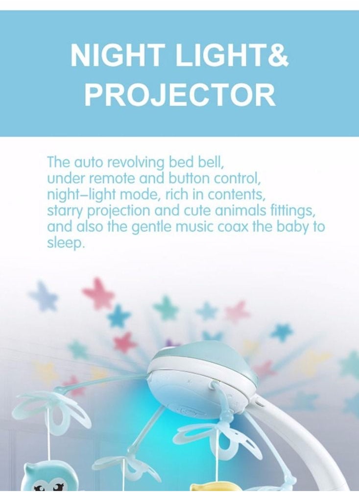 Generic - Hanging Rotating Mobile Baby Bed Toys with Lights and Music, Remote Control with Timer, Bed Toy for Newborn Baby Girls and Boys with Night Light - Image 1