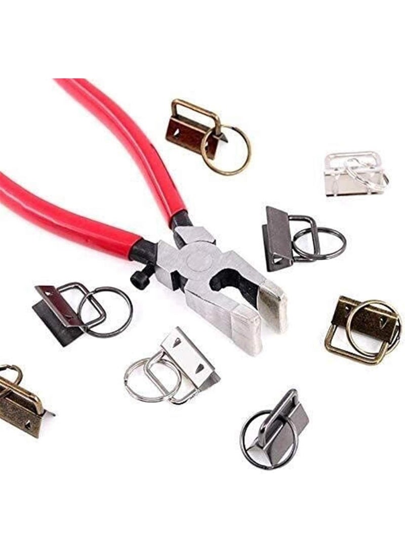 GGOOT Iron Tongs,Pliers,Carpenters Pincers,Tools 36 Sets 25mm 3 Colors Key Fob Hardware with 1Pcs Key Fob Pliers, Glass Running Pliers Tools with Jaws Pincers - Image 2