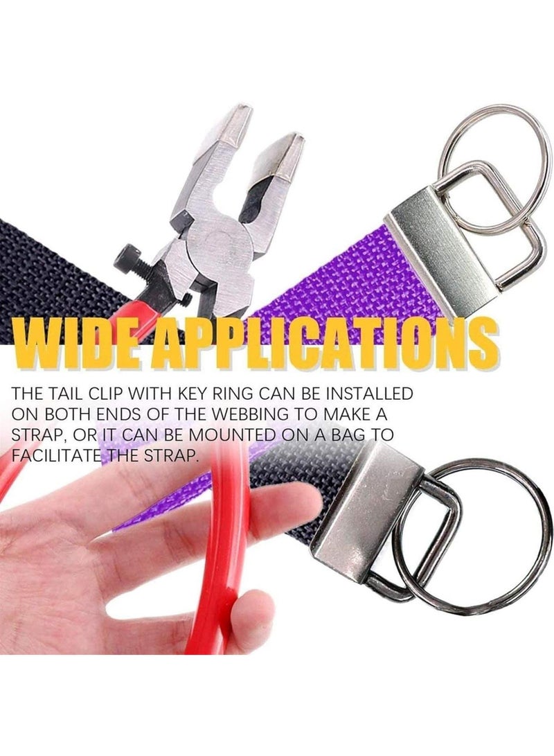 GGOOT Iron Tongs,Pliers,Carpenters Pincers,Tools 36 Sets 25mm 3 Colors Key Fob Hardware with 1Pcs Key Fob Pliers, Glass Running Pliers Tools with Jaws Pincers - Image 3
