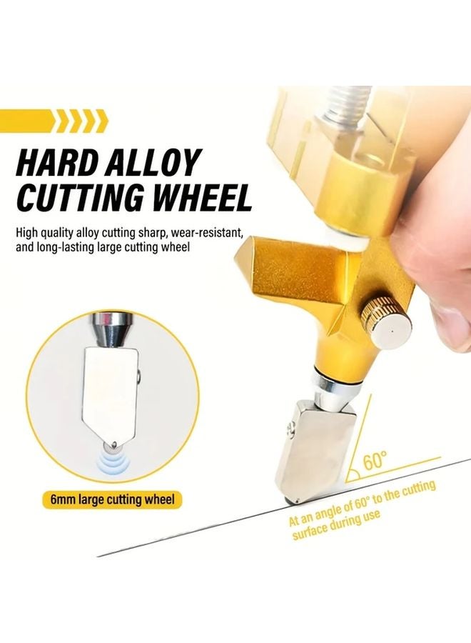 Upgraded 2 in 1 Diamond Tile Glass Cutter Manual Hand Tool with Durable Carbide Blade - Image 4