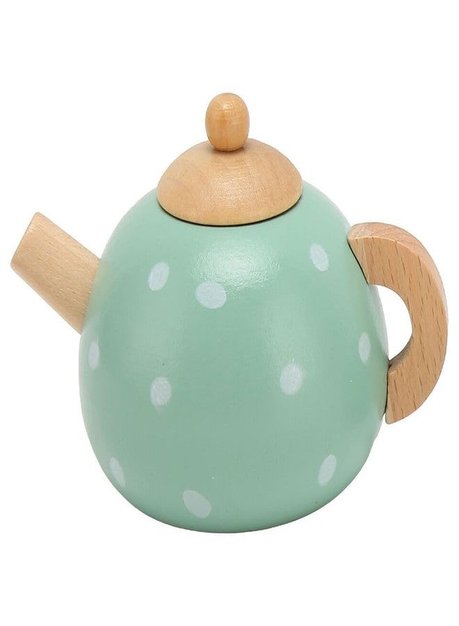 Kitmeer HUES Wooden Tea Set Toys-14 Pcs Play Tea Party Set for Girls, Pretend Play Food Toys for Kids- Play Kitchen Accessories - Image 2