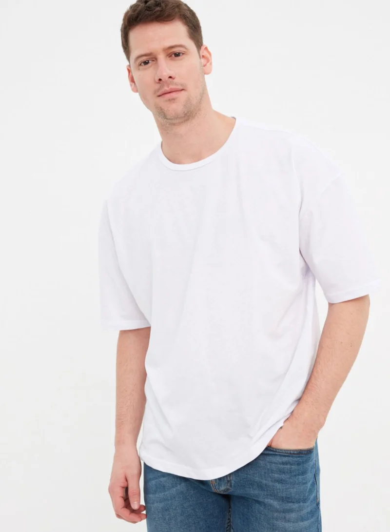 trendyol Back Print Crew Neck T-Shirt