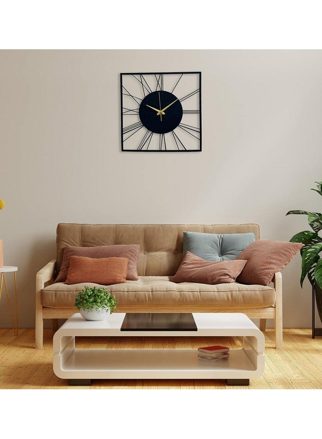 Dcloud The Art of Ingenuity Stylish Metal Wall Clock for Home and Hall, Living Room, Bedroom, Office, Antique Big Size (40cm) (Black) - Image 5