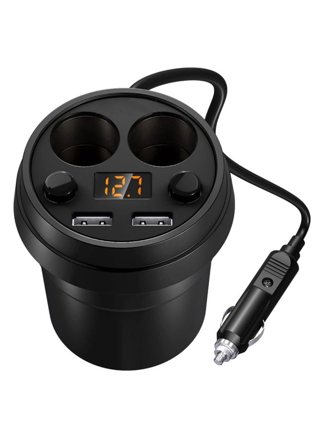 شاحن سيارة USB للهاتف المحمول على شكل كوب أزرق - Image 1